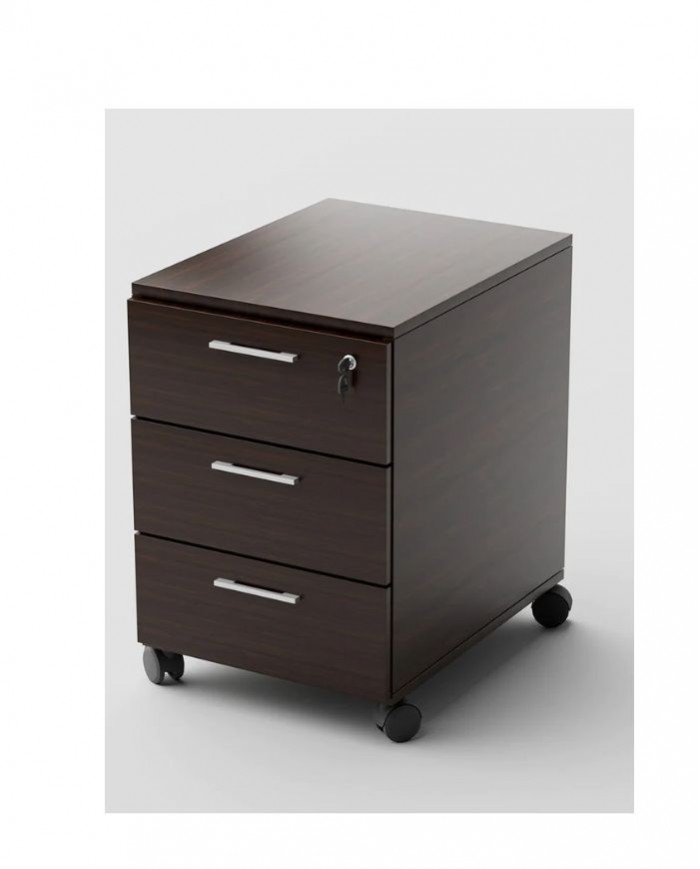 Caisson mobile 3 tiroirs en bois coloris au choix