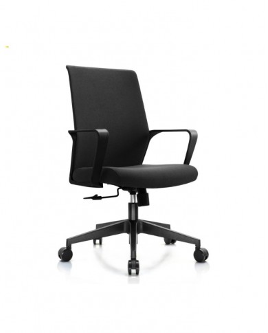 Fauteuil de direction en tissu noir 6221B