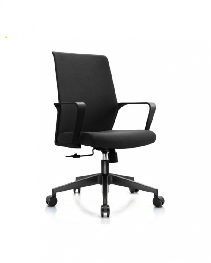 Fauteuil de direction en tissu noir 6221B