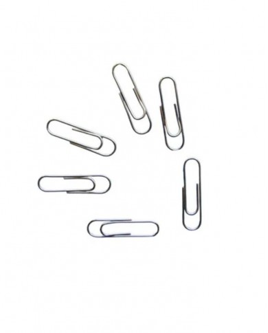 Lot de 10 boites de 100 trombones OMA CHROME 28MM