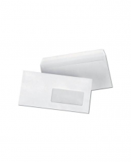 Boite de 500 enveloppes blanches avec fenêtre Gazelle 220x110 mm 90G