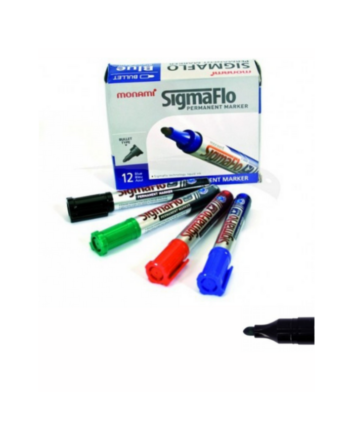 Boite de 12 marqueurs permanent Ogive SIGMAFLO Coloris au choix