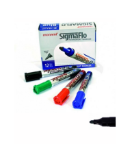 Boite de 12 marqueurs permanent rouge FLEXOFFICE
