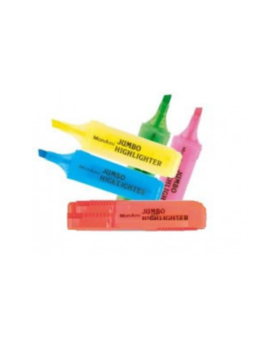 Boite de 12 surligneurs jumbo transparent MONAMI Coloris au choix