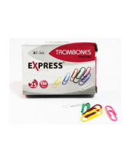 10 Boites de 100 trombones plastifiés 25 mm EXPRESS